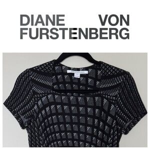 Diane Von Furstenberg Monochrome Geometric Dress